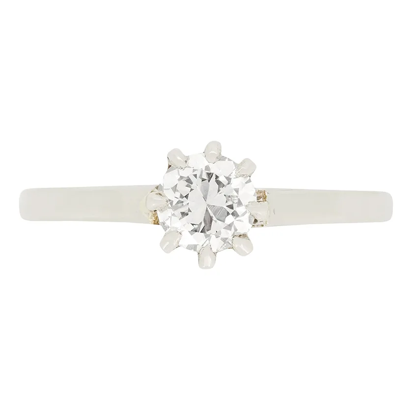 Art Deco 0.50ct Diamond Solitaire Ring, c1930s