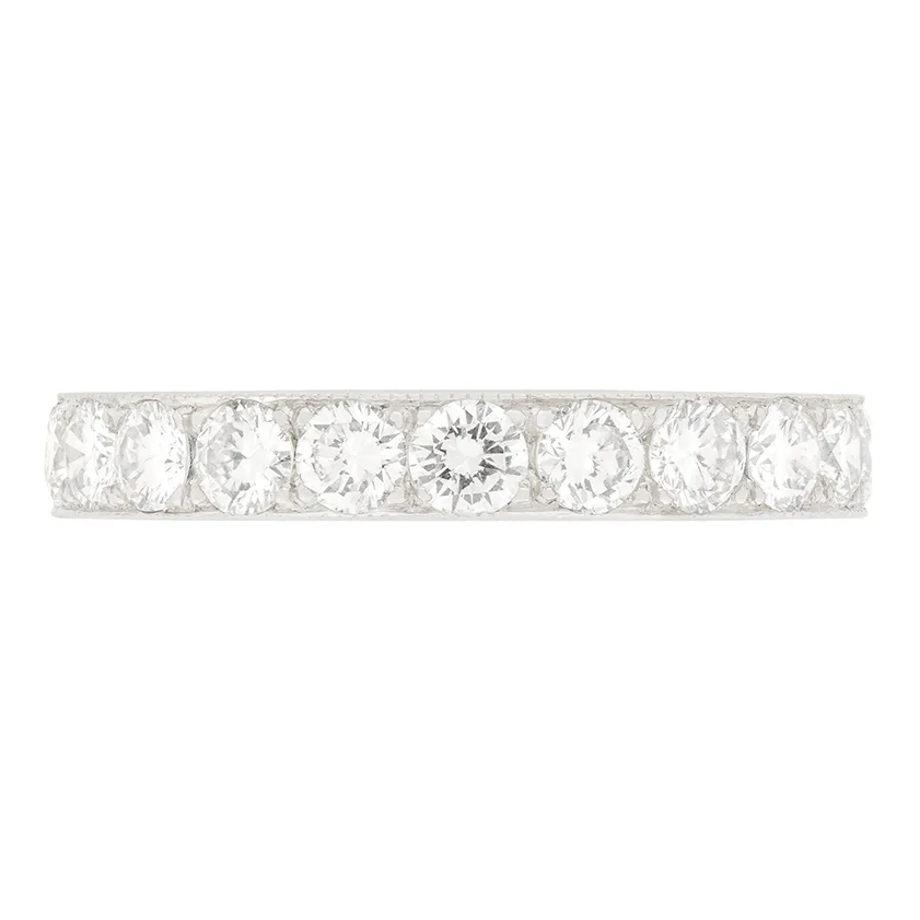 Vintage 3.30ct Diamond Full Eternity Ring, c.1950s