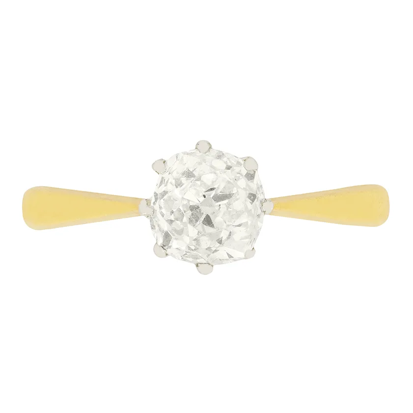 Victorian 0.90ct Diamond Solitaire Ring, c.1900s