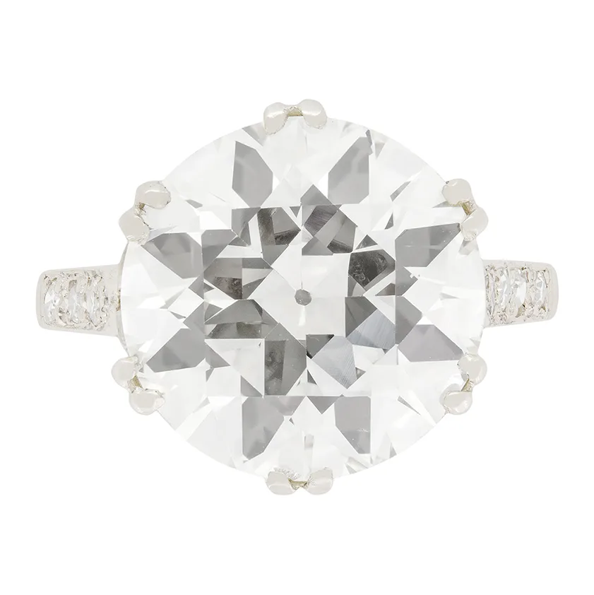 Art Deco 6.00ct Diamond Solitaire Ring, c.1920s