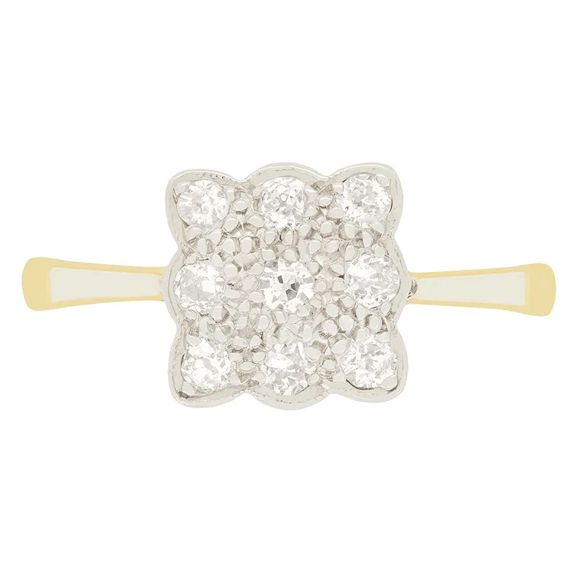 Edwardian 0.45ct Diamond Cluster Ring, c.1910s