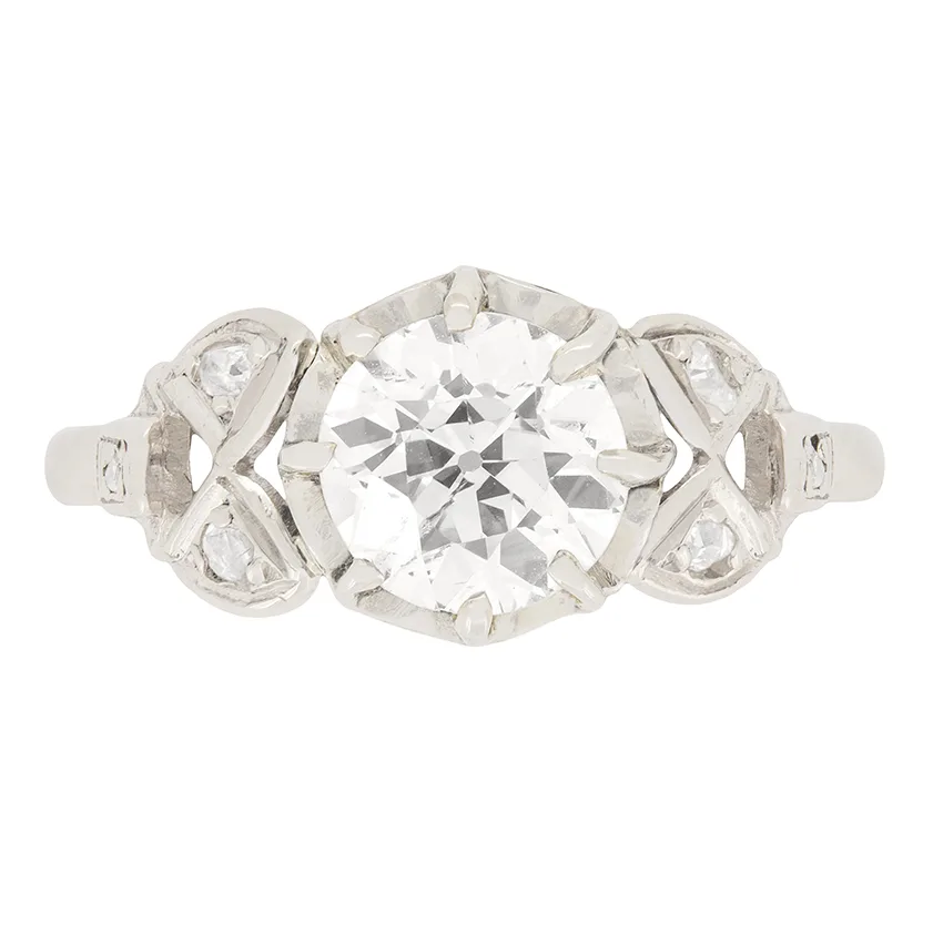 Art Deco 1.08ct Diamond Solitaire Ring, c.1920s