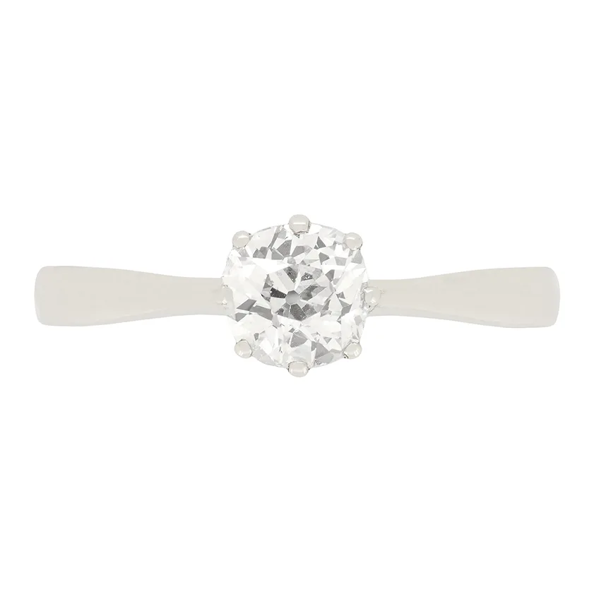 Art Deco 0.68ct Diamond Solitaire Ring, c.1920s