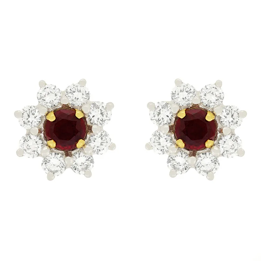 Garrard & Co 0.60ct Ruby and Diamond Earrings