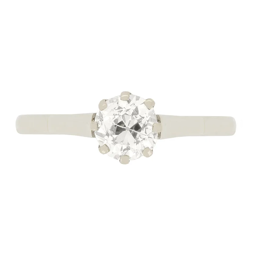 Art Deco 0.72ct Diamond Solitaire Ring, c.1920s