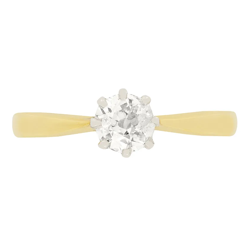 Edwardian 0.45ct Diamond Solitaire Ring, c.1910s
