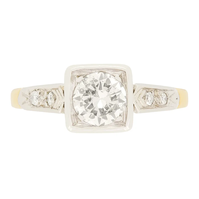 Vintage 0.62ct Diamond Solitaire ring, c.1950s