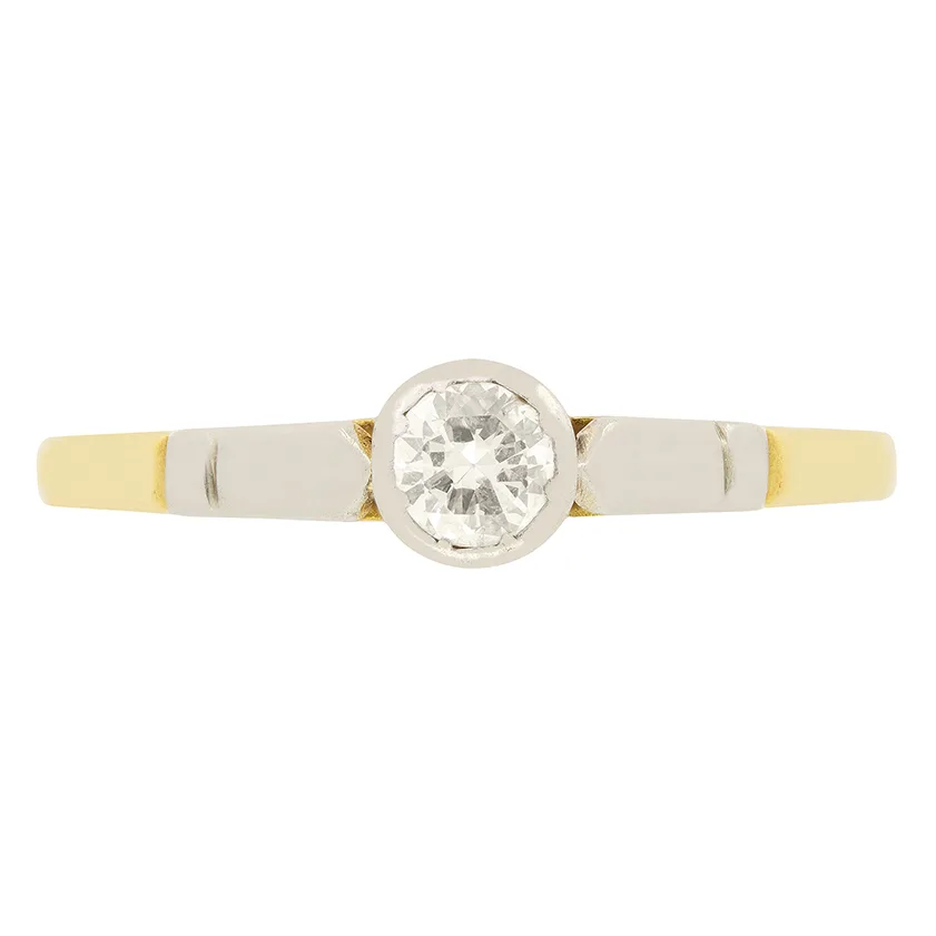 Art Deco 0.30ct Diamond Solitaire Ring, c.1920s