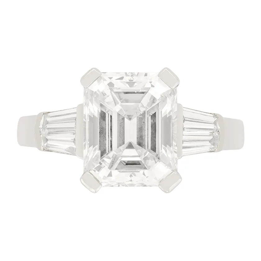 Late Deco 3.18ct Diamond Ring, c.1940s