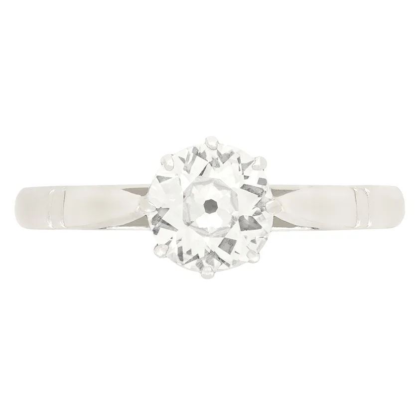 Art Deco 0.75ct Diamond Solitaire ring, c.1920s