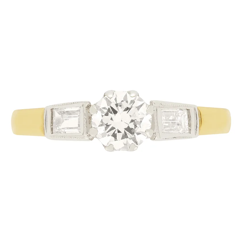 Late Deco 0.50ct Diamond Solitaire Ring, c.1920s