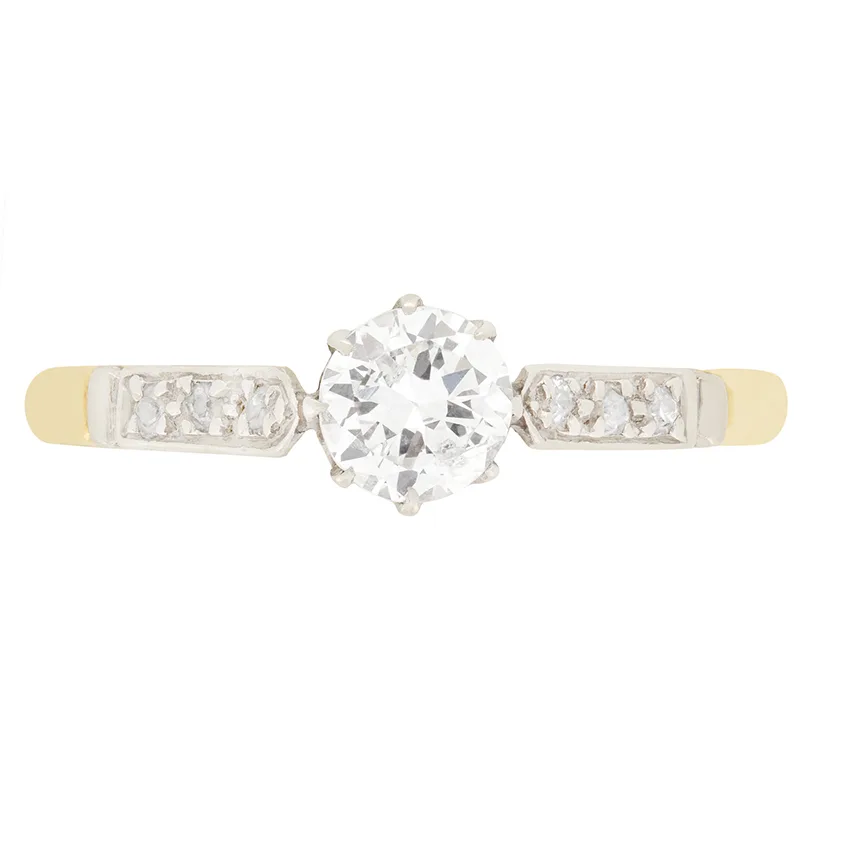 Art Deco 0.50ct Diamond Solitaire Ring, c.1930s