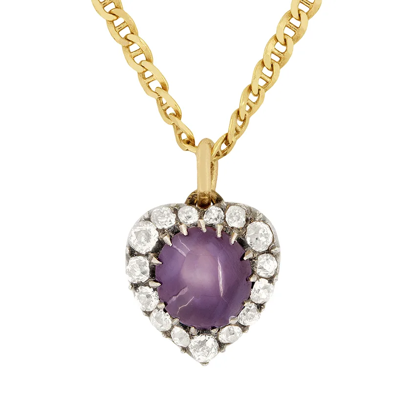 Victorian 1.30ct Sapphire and Diamond Necklace, c.1880s