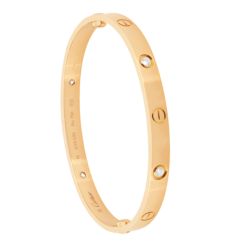 Cartier bracelet hotsell 4 diamonds