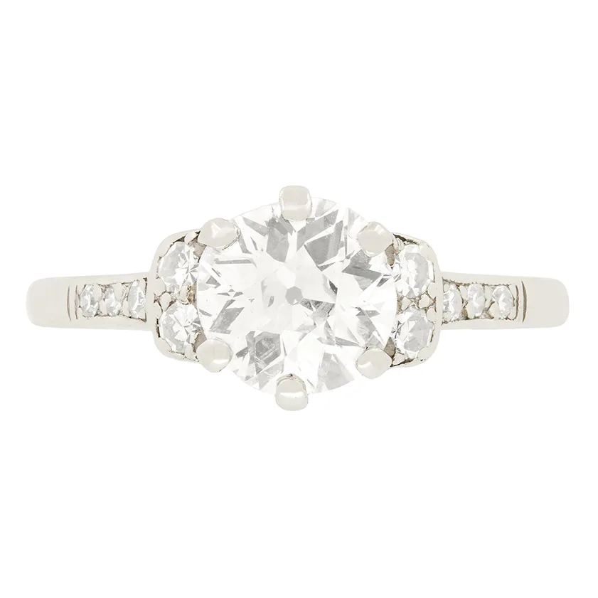 Art Deco 1.15ct Diamond Solitaire Ring, c.1920s