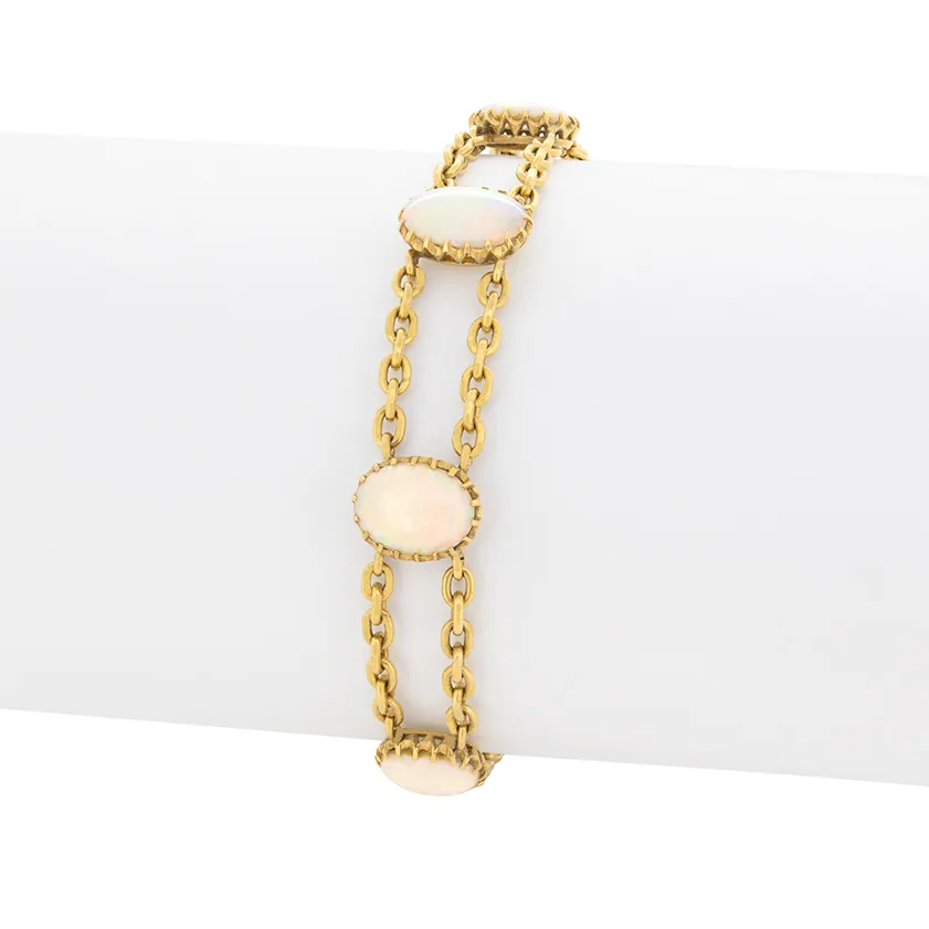 Victorian 4.00ct Opal Bracelet, c.1880s