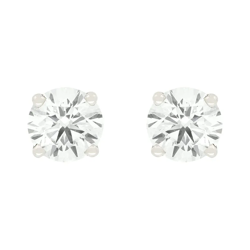 Modern 1.00ct Diamond Stud Earrings