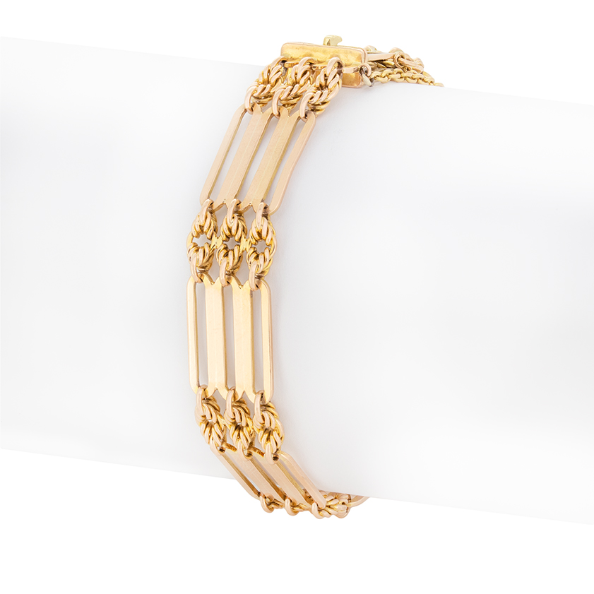 Victorian Gate Bracelet c.1900s Farringdons Jewellery