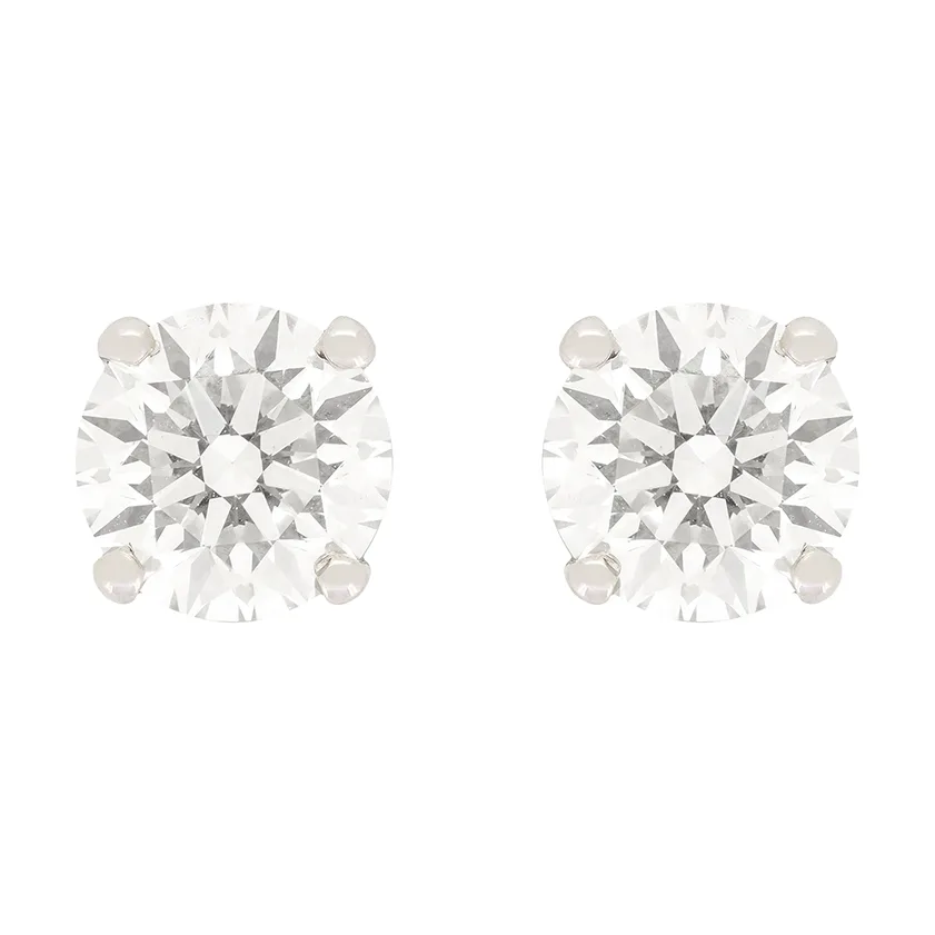 Contemporary 2.02ct Diamond Studs