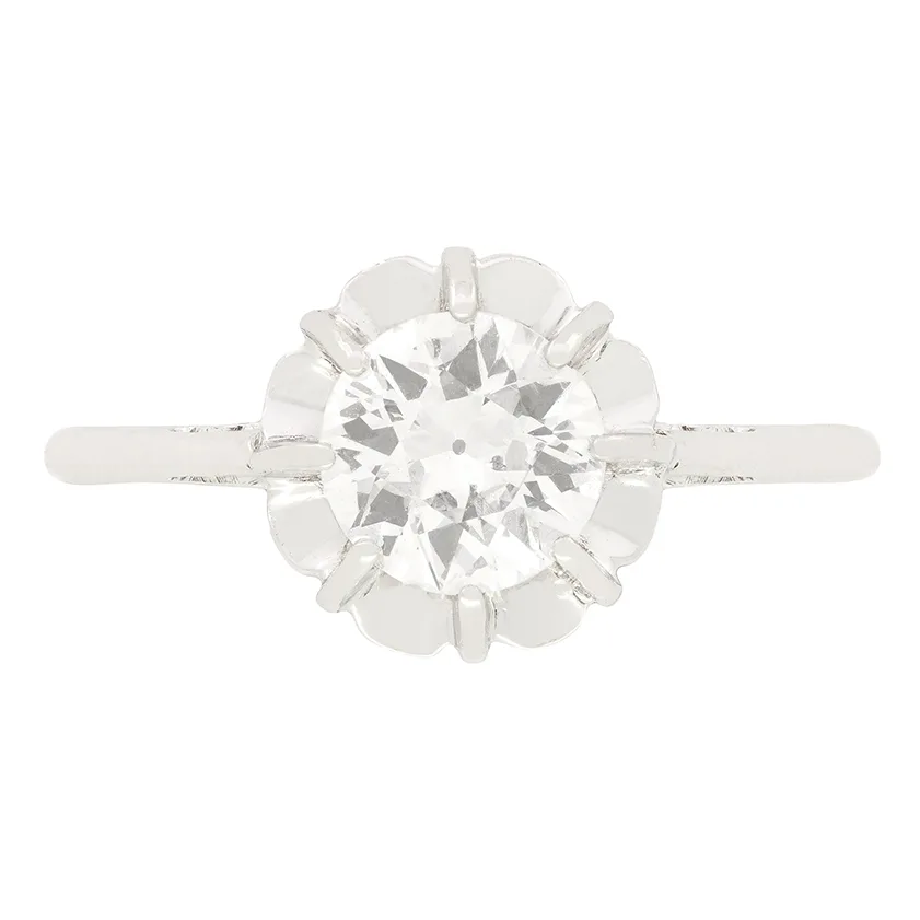 Art Deco 0.75ct Diamond Solitaire Ring, c.1930s