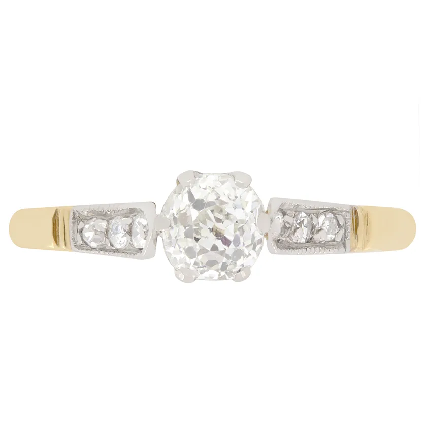 Edwardian 0.50ct Diamond Solitaire Ring, c.1910s