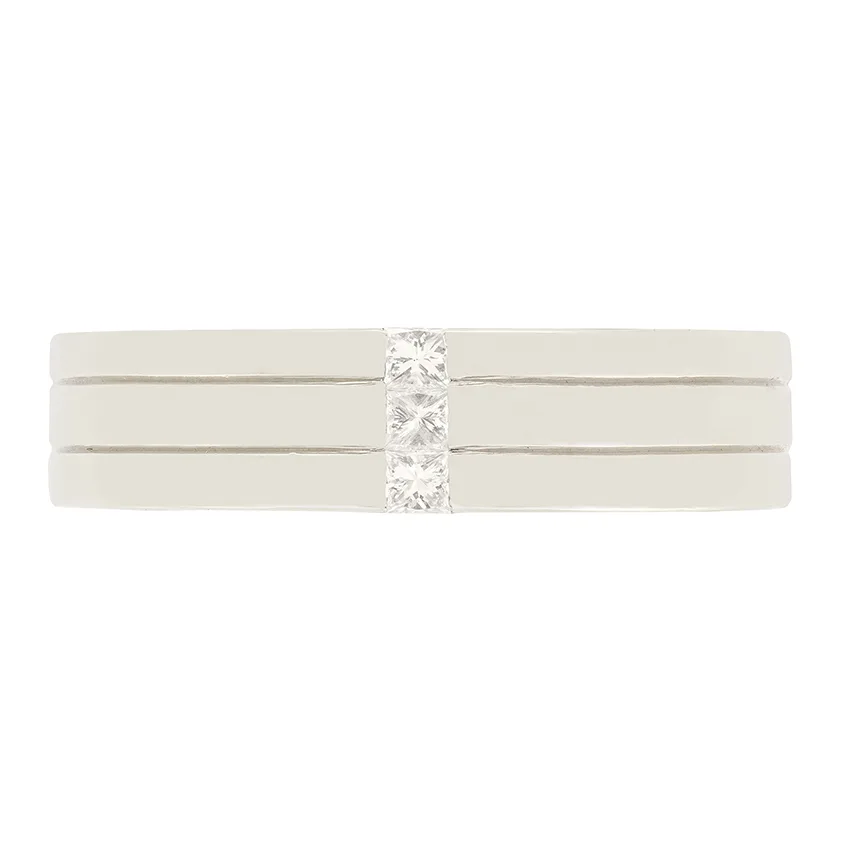 Contemporary 0.15ct Diamond Gents Wedding Band