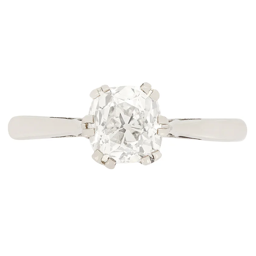 Art Deco 1.11ct Diamond Solitaire Ring, c.1920s