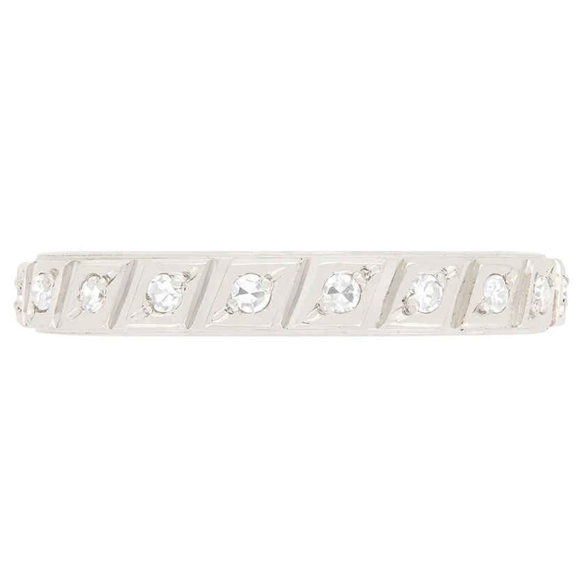 Vintage 0.60ct Diamond Full Eternity Ring, c.1940s