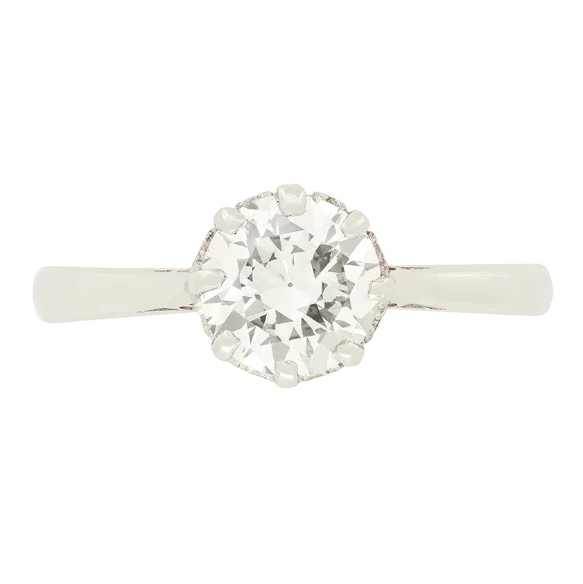 Vintage 0.85ct Diamond Solitaire Ring, c.1940s
