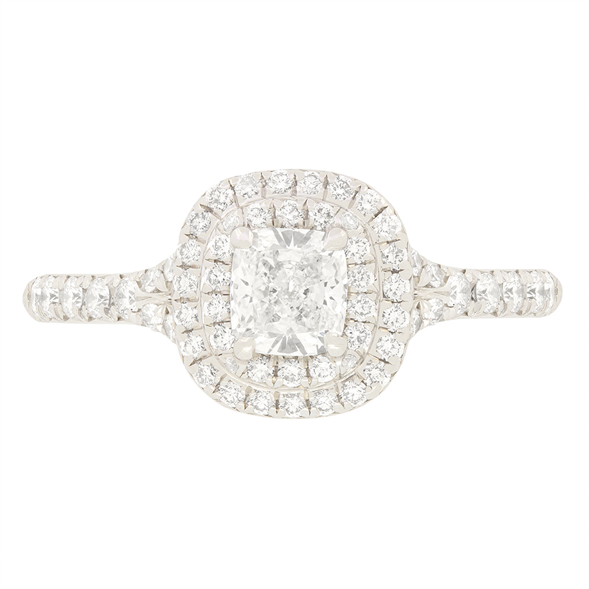 Tiffany Co 'Soleste' Diamond Double Halo Ring