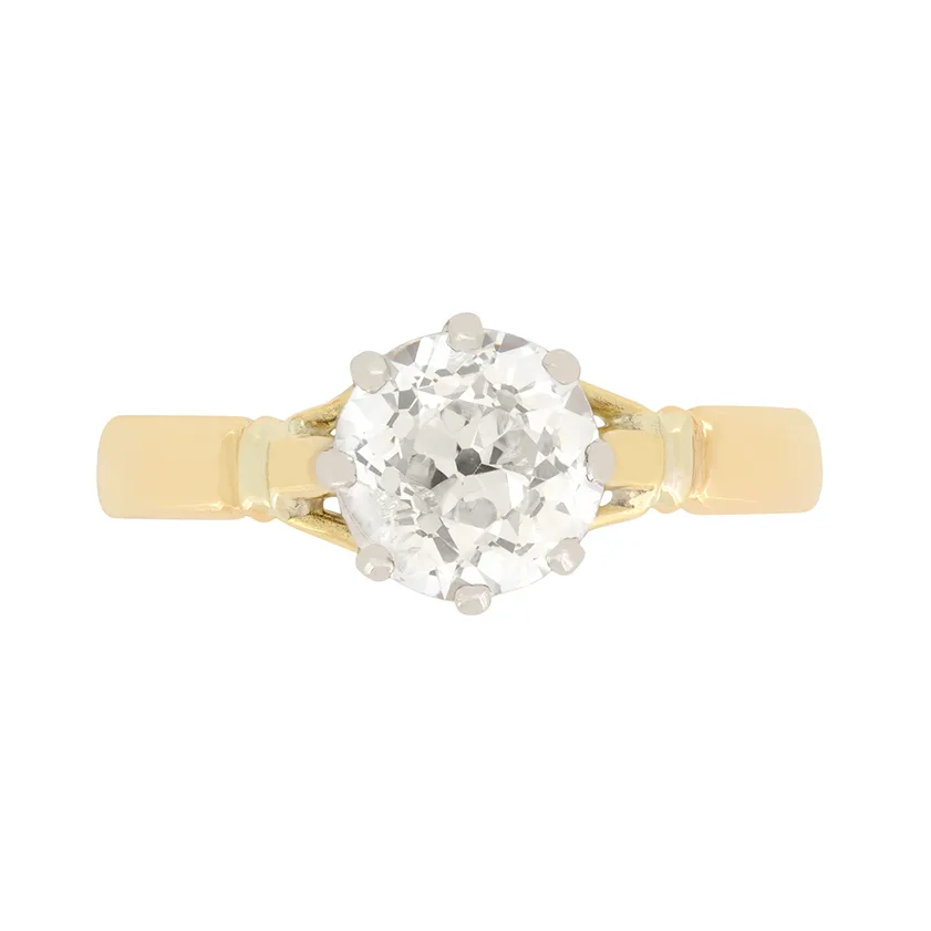 Edwardian 1.10ct Diamond Solitaire Ring, c.1910s