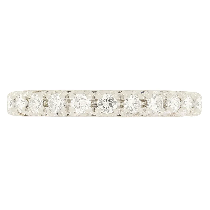Vintage 1.10ct Diamond Full Eternity Ring, c.1950s