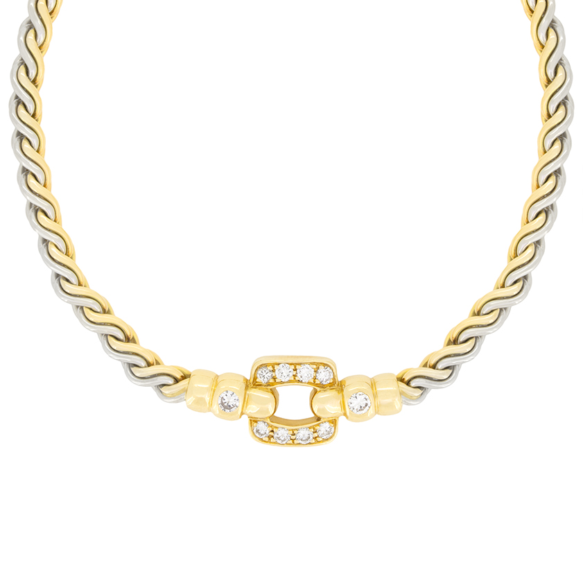 Vintage Cartier 0.40ct Diamond Chain Necklace, c.1980s | Farringdons ...