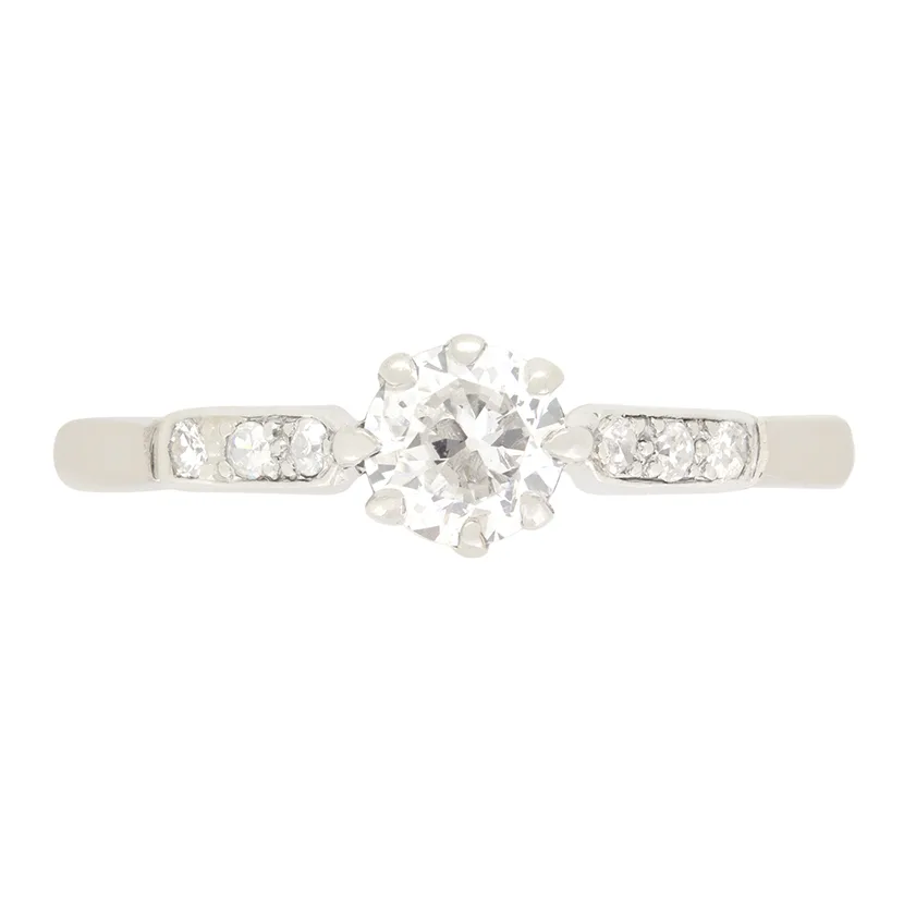 Art Deco 0.50ct Diamond Solitaire Ring, c.1920s
