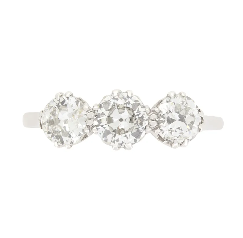 Art Deco 1.30ct Diamond Trilogy Ring, c.1920s