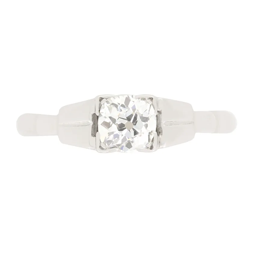 Art Deco 0.60ct Diamond Solitaire Ring, c.1920s