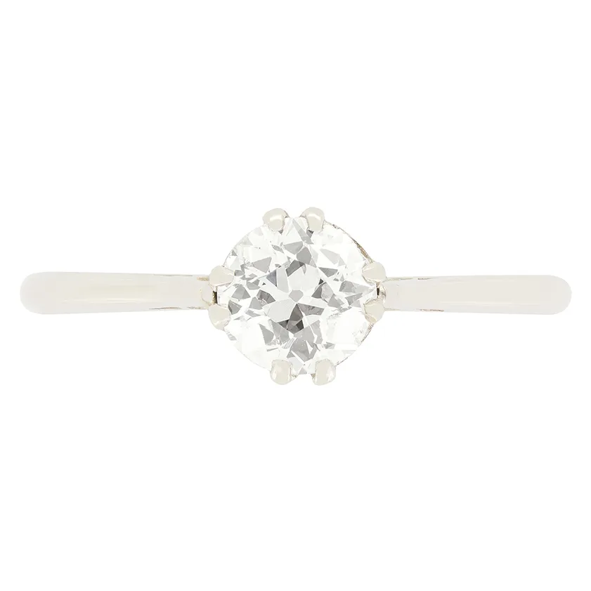 Art Deco 0.75ct Diamond Solitaire Ring, c.1920s