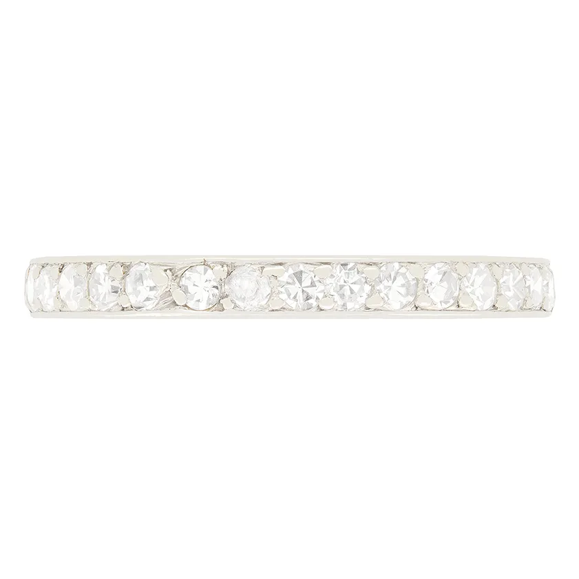 Art Deco 0.96ct Diamond Full Eternity Ring, c.1920s