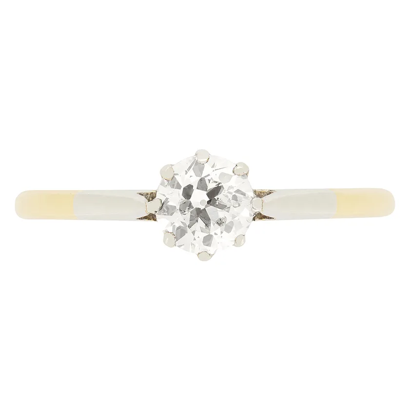 Edwardian 0.65ct Diamond Solitaire Ring, c.1910s
