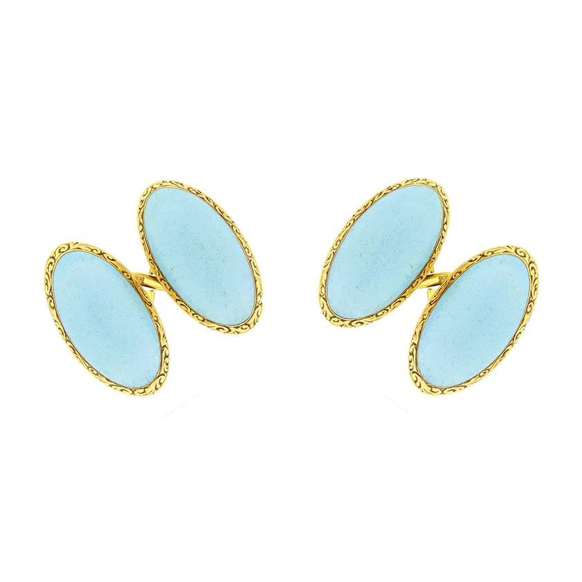 Victorian Turquoise Cufflinks, c.1900s
