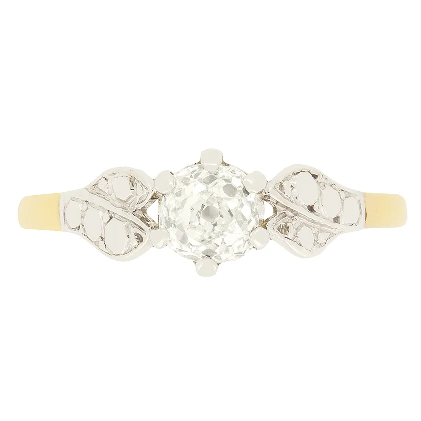 Edwardian 0.50ct Diamond Solitaire Ring, c.1910s