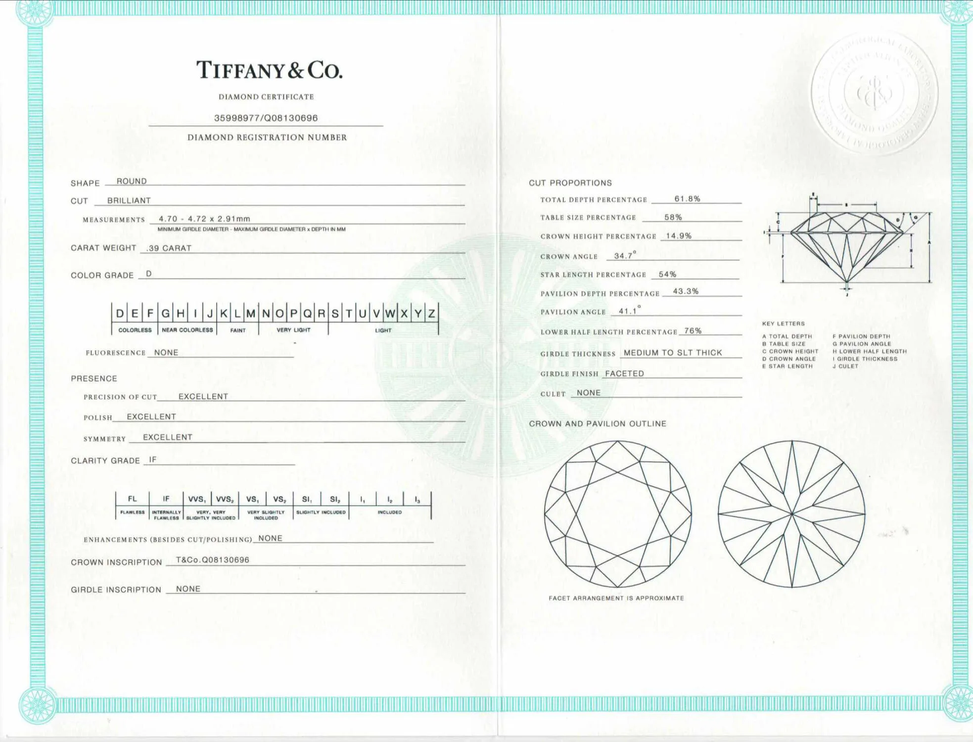 S4448 Tiffany Cert