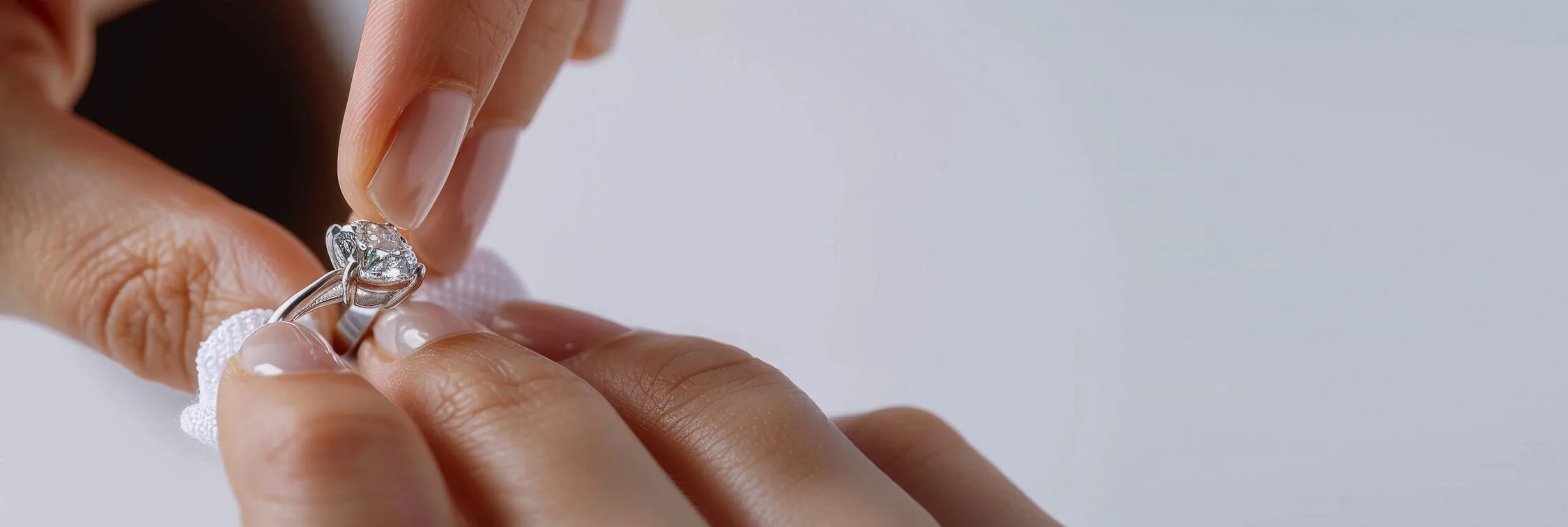 Banner image of someone cleaning a ring