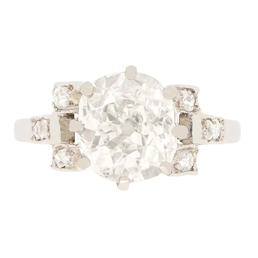 Art Deco 1.60ct Diamond Solitaire Ring, c.1920s