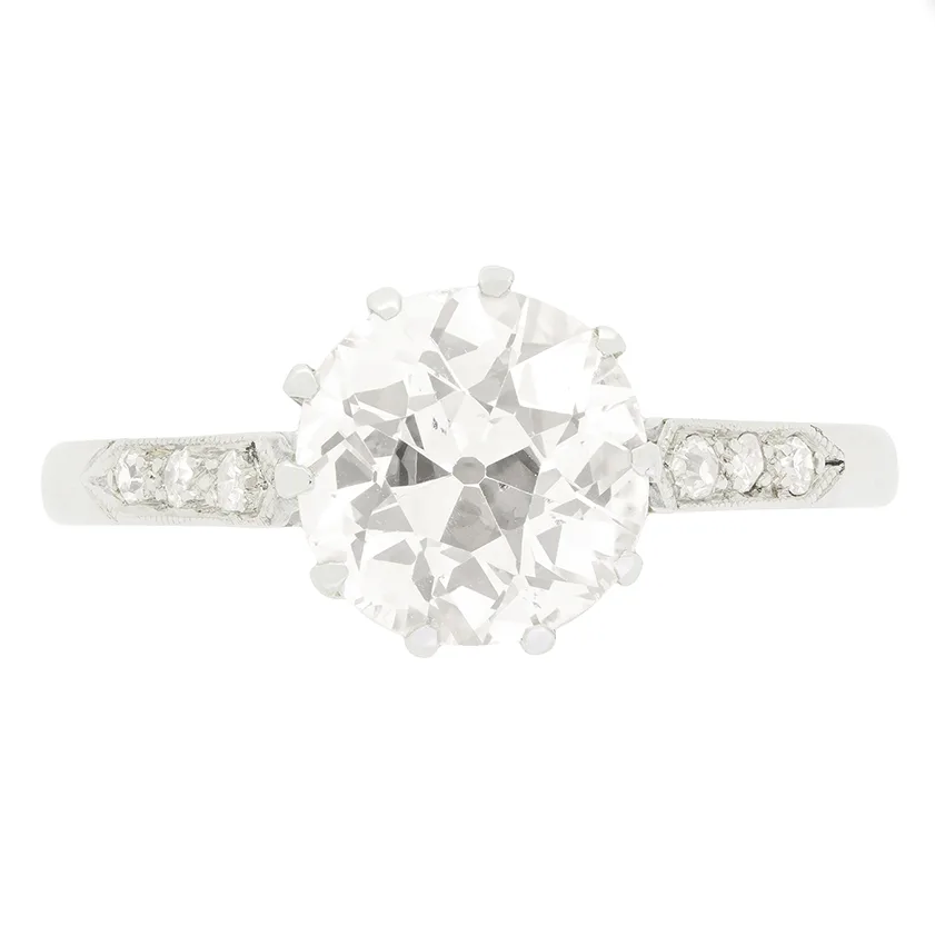 Art Deco 2.00ct Diamond Solitaire Ring, c.1920s