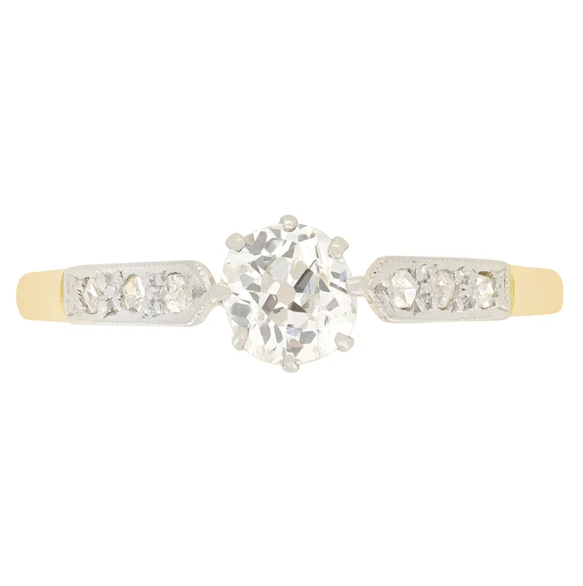 Edwardian 0.40ct Diamond Solitaire Ring, c.1910s