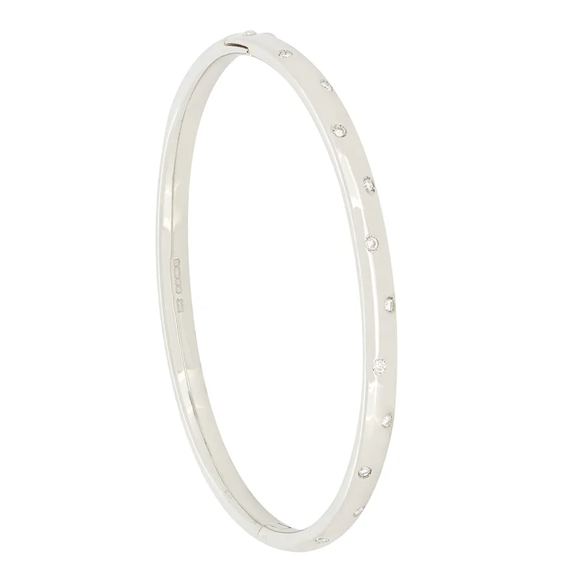 Contemporary 0.36ct Diamond Bangle