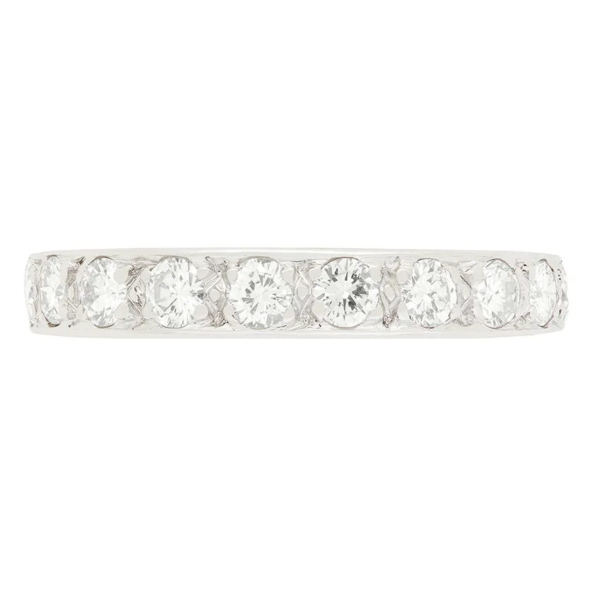 Vintage 0.50ct Diamond Half Eternity Band, c.1963