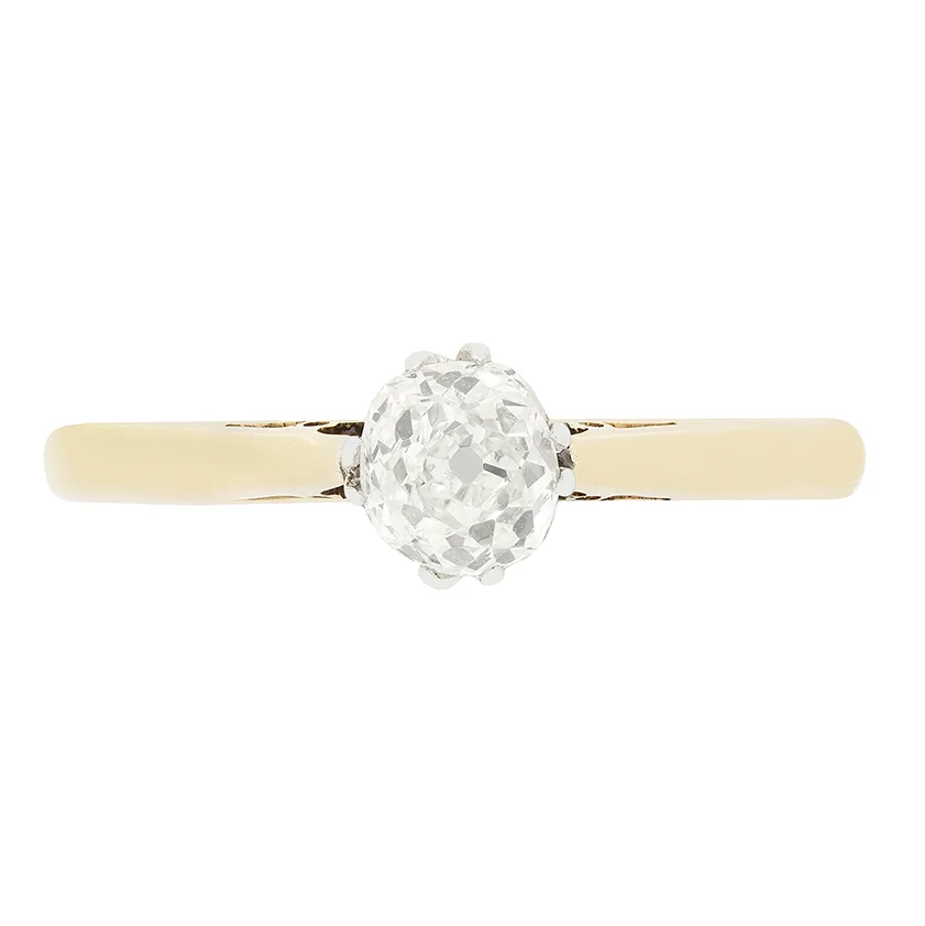 Edwardian 0.50ct Diamond Solitaire Ring, c.1910s