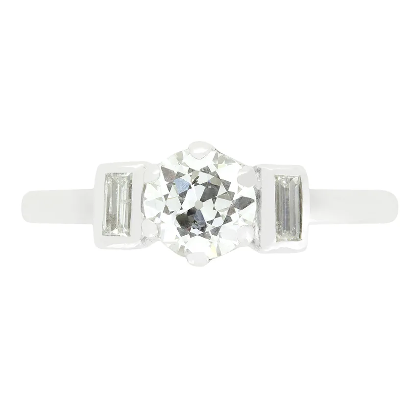 Art Deco 0.60ct Diamond Solitaire Ring, c.1920s